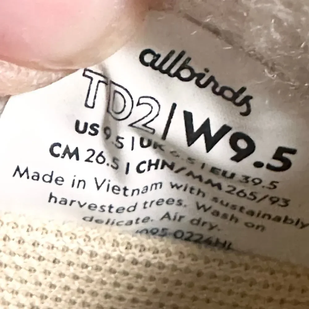 Allbirds Tree Dasher 2 Breezy Blue Beige Hush Sole Athletic Sneakers Women 9.5